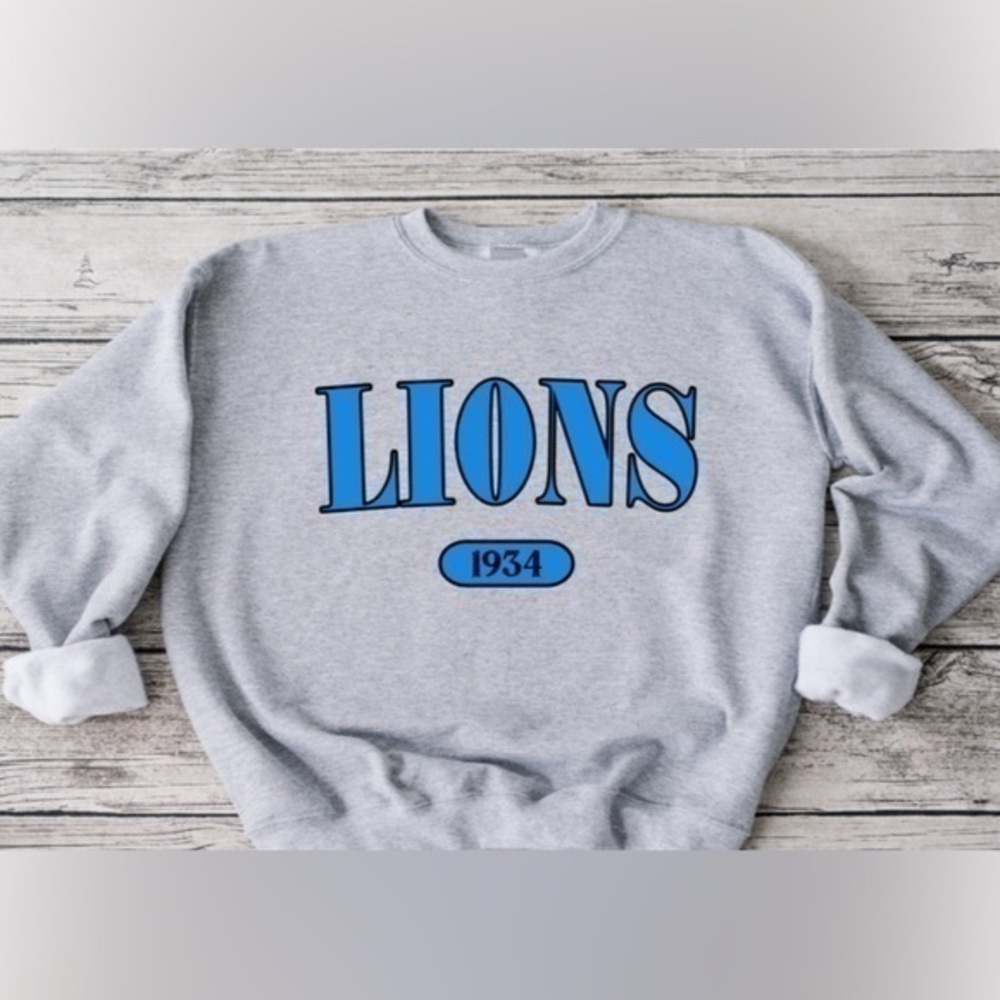 Lions Offset Crewneck